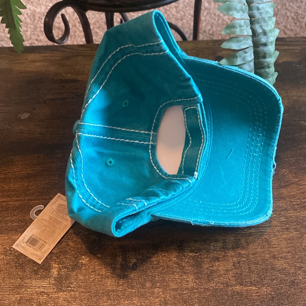 Unique green, distressed, Thankful, Grateful, Blessed bill cap! - Picture 2 of 4